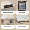 image:imageIRIS USA Modular Storage Organizer 2 Pack Made in USA Collapsible  Foldable With Stacking Pins ToolFree Closet Bathroom Laundry Organization33 Qt Short  3 Pack