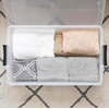 image:imageIRIS USA Modular Storage Organizer 2 Pack Made in USA Collapsible  Foldable With Stacking Pins ToolFree Closet Bathroom Laundry Organization40 Qt  3 Pack