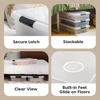 image:imageIRIS USA Modular Storage Organizer 2 Pack Made in USA Collapsible  Foldable With Stacking Pins ToolFree Closet Bathroom Laundry Organization40 Qt  3 Pack
