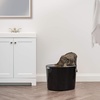 image:imageIRIS USA XXLarge Top Entry Cat Litter Box Dog Proof GrayWhite  Extra Large Heavy Duty Plastic Big Cats Secure 4Buckle Lock Tracking Control Lid Quick CleanupBlack