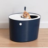 image:imageIRIS USA XXLarge Top Entry Cat Litter Box Dog Proof GrayWhite  Extra Large Heavy Duty Plastic Big Cats Secure 4Buckle Lock Tracking Control Lid Quick CleanupNavy
