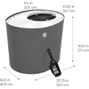 image:imageIRIS USA XXLarge Top Entry Cat Litter Box Dog Proof GrayWhite  Extra Large Heavy Duty Plastic Big Cats Secure 4Buckle Lock Tracking Control Lid Quick CleanupWhiteGray