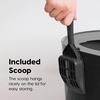 image:imageIRIS USA XXLarge Top Entry Cat Litter Box Dog Proof GrayWhite  Extra Large Heavy Duty Plastic Big Cats Secure 4Buckle Lock Tracking Control Lid Quick CleanupBlack