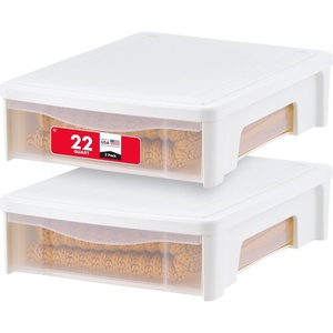 image:imageIRIS USA Modular Storage Organizer 2 Pack Made in USA Collapsible  Foldable With Stacking Pins ToolFree Closet Bathroom Laundry Organization22 Qt  2 Pack