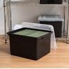 image:imageIRIS USA 8 Pack File Box Plastic Document Organizer with Lid 35 Qt ClearBlack