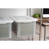 image:imageIRIS USA 8 Pack File Box Plastic Document Organizer with Lid 35 Qt ClearClear