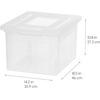 image:imageIRIS USA 8 Pack File Box Plastic Document Organizer with Lid 35 Qt ClearClear