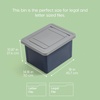 image:imageIRIS USA 8 Pack File Box Plastic Document Organizer with Lid 35 Qt ClearNavyGray