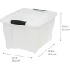 image:imageIRIS USA 8 Pack Stackable Storage Bin 32 Quart Plastic Container Totes with Latching Lids for Home and Office Organization PearlPearl