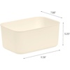 image:imageIRIS USA Plastic Storage Basket with Lid 16Pack Stackable for Kitchen Bathroom Bedroom Closet Kids Room Office Easy to Clean Stylish Design Shelf Organizer PearlOff White