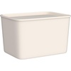 image:imageIRIS USA Plastic Storage Basket with Lid 16Pack Stackable for Kitchen Bathroom Bedroom Closet Kids Room Office Easy to Clean Stylish Design Shelf Organizer PearlOff White