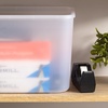 image:imageIRIS USA Plastic Storage Basket with Lid 16Pack Stackable for Kitchen Bathroom Bedroom Closet Kids Room Office Easy to Clean Stylish Design Shelf Organizer PearlPearl