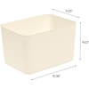 image:imageIRIS USA Plastic Storage Basket with Lid 16Pack Stackable for Kitchen Bathroom Bedroom Closet Kids Room Office Easy to Clean Stylish Design Shelf Organizer PearlOff White