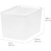 image:imageIRIS USA Plastic Storage Basket with Lid 16Pack Stackable for Kitchen Bathroom Bedroom Closet Kids Room Office Easy to Clean Stylish Design Shelf Organizer PearlPearl