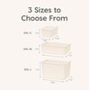 image:imageIRIS USA Plastic Storage Basket with Lid 16Pack Stackable for Kitchen Bathroom Bedroom Closet Kids Room Office Easy to Clean Stylish Design Shelf Organizer PearlOff White