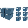 image:imageIRIS USA 20 Gallon Lockable Storage Bins with Lids 4 Pack  IRIS USA 5 Gallon Lockable Storage Bins with Lids 6 Pack  Stackable Containers HeavyDuty EcoFriendly Navy Made in USA