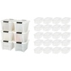 image:imageIRIS USA 13 Qt and 7 Qt Plastic Storage Bins with Lids Buckles 18 Piece Combo Nestable Stackable Closet Garage Totes Boxes Organizing  ClearClearPearl