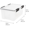 image:imageIRIS USA 19 Qt amp 6 Qt WEATHERPRO Storage Box Bundle with Airtight Seal 6 Packs  BPAFree Made in USAClearBlack ClearBlack