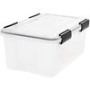 image:imageIRIS USA 19 Qt amp 6 Qt WEATHERPRO Storage Box Bundle with Airtight Seal 6 Packs  BPAFree Made in USAClearBlack ClearBlack