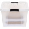 image:imageIRIS USA 45 Quart Plastic Storage Container Bin with Latching Lid Clear 4 Pack