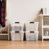 image:imageIRIS USA 45 Quart Plastic Storage Container Bin with Latching Lid Pearl 4 Pack