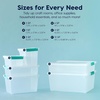 image:imageIRIS USA 4Pack 12 Qt Storage Bins with Lids Plastic Box ClearBlackClearBlack