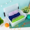 image:imageIRIS USA 4Pack 12 Qt Storage Bins with Lids Plastic Box ClearBlackClearBlack