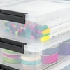 image:imageIRIS USA 4Pack 12 Qt Storage Bins with Lids Plastic Box ClearBlackClearBlack