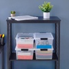 image:imageIRIS USA 4Pack 12 Qt Storage Bins with Lids Plastic Box ClearBlackClearBlack