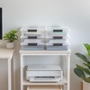 image:imageIRIS USA 4Pack 12 Qt Storage Bins with Lids Plastic Box ClearBlackClearBlack