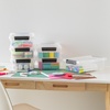 image:imageIRIS USA 4Pack 12 Qt Storage Bins with Lids Plastic Box ClearBlackClearBlack