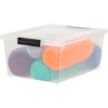 image:imageIRIS USA 4Pack 12 Qt Storage Bins with Lids Plastic Box ClearBlackClearBlack
