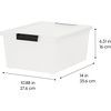 image:imageIRIS USA 4Pack 12 Qt Storage Bins with Lids Plastic Box ClearBlackClearBlack