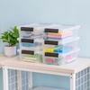 image:imageIRIS USA 4Pack 12 Qt Storage Bins with Lids Plastic Box ClearBlackClearBlack