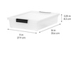 image:imageIRIS USA 4Pack 12 Qt Storage Bins with Lids Plastic Box ClearBlackClearBlack