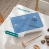 image:imageIRIS USA 4Pack 12 Qt Storage Bins with Lids Plastic Box ClearBlackClearSeafoam Blue