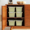 image:imageIRIS USA 4Pack 12 Qt Storage Bins with Lids Plastic Box ClearBlackSage Green