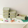 image:imageIRIS USA 4Pack 12 Qt Storage Bins with Lids Plastic Box ClearBlackSage Green