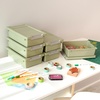 image:imageIRIS USA 4Pack 12 Qt Storage Bins with Lids Plastic Box ClearBlackSage Green