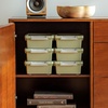image:imageIRIS USA 4Pack 12 Qt Storage Bins with Lids Plastic Box ClearBlackSage Green