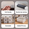 image:imageIRIS USA 8 Pack 54 Qt Storage Bin Plastic Gasket Box Tight Latching Lids Pearl54 Qt