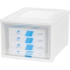 image:imageIRIS USA Large Sliding Drawer Storage Box Drawer Container for Office Closet Bathroom Dorm Organization WhiteClear