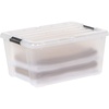 image:imageIRIS USA 45 Quart Plastic Storage Container Bin with Latching Lid Clear 4 Pack