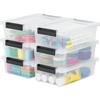image:imageIRIS USA 4Pack 12 Qt Storage Bins with Lids Plastic Box ClearBlackClearBlack