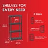 image:imageIRIS USA 4Shelf Light Duty Plastic Storage Shelves 200lb Capacity 48 H x 24 W x 12 D Medium Modular Shelving Unit Storage Organizer for Bathroom Laundry Garage amp Home Storage Rack  BlackBlack