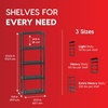 image:imageIRIS USA 4Shelf Light Duty Plastic Storage Shelves 200lb Capacity 48 H x 24 W x 12 D Medium Modular Shelving Unit Storage Organizer for Bathroom Laundry Garage amp Home Storage Rack  BlackBlack