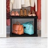 image:imageIRIS USA 4Shelf Light Duty Plastic Storage Shelves 200lb Capacity 48 H x 24 W x 12 D Medium Modular Shelving Unit Storage Organizer for Bathroom Laundry Garage amp Home Storage Rack  BlackBlack