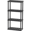 image:imageIRIS USA 4Shelf Light Duty Plastic Storage Shelves 200lb Capacity 48 H x 24 W x 12 D Medium Modular Shelving Unit Storage Organizer for Bathroom Laundry Garage amp Home Storage Rack  BlackBlack