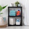 image:imageIRIS USA 4Shelf Light Duty Plastic Storage Shelves 200lb Capacity 48 H x 24 W x 12 D Medium Modular Shelving Unit Storage Organizer for Bathroom Laundry Garage amp Home Storage Rack  BlackBlack