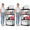 image:imageIRIS USA 4Shelf Light Duty Plastic Storage Shelves 200lb Capacity 48 H x 24 W x 12 D Medium Modular Shelving Unit Storage Organizer for Bathroom Laundry Garage amp Home Storage Rack  BlackBlack